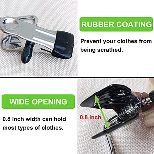 Laundry Hooks Hanging Clips Clothes Pins Closet Hanger Organizer Clamps Socks Towel Clips Heavy Duty Clothespins Bulk Hanger Clips for Closet Travel Pants Socks Handbags, 50 Pack - Image 5