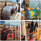 3-H Heavy Duty Garage Wall Hooks 20 Pack, Anti-Slip PVC Coating Wall Mount Garage Storage Utility Hooks, Heavy Load Organizer for Ladders, Yard Tools, Shovel, Weed Eater, Hoses & Bulk Items,Orange - Image 5