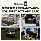 ORGANIZE-IT! 6-Slot Tote Dividers, Durable Plastic, 27-Gal, Yellow, 4-Pack - Image 4