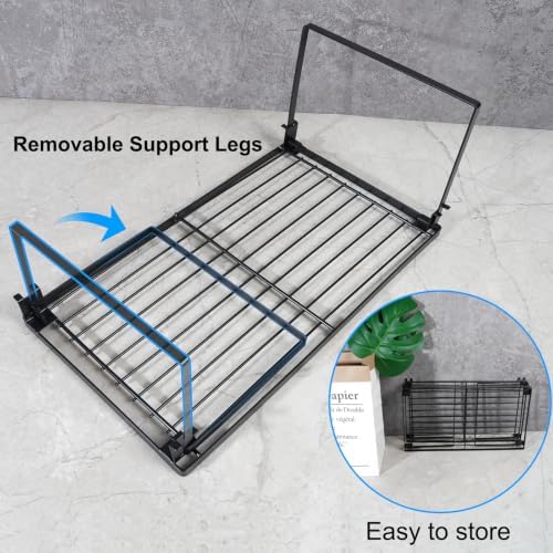 Tomorotec 2-Pack Stackable Kitchen Storage Shelf Rack Metal Cabinet Shelves - Image 5