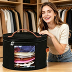 Hat Boxes for Women Storage 16.93" D*10.24" H Caps Carrier Case Organizer - Image 4