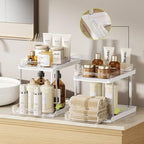 Delamu 2-Tier Bathroom Under Sink Organizers and Storage, Pull Out Cabinet Drawers with Anti-Slip Design, Multi-Purpose Storage for Kitchen, Pantry, Bathroom & Home Organization, White, 1 Pack - Image 3