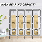 LOKEME Wardrobe Closet,Steel Pipe Diameter 19mm,Portable Closet for Bedroom - Image 5