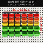 MULSAME Wall Mounted Storage Bins Parts Rack 4 Colors Bin Organizer Garage Plastic Shop Tool, Garage Organizers and Storage (Style-Vivid) 25.2"*16.2" - Image 2