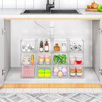 caktraie 6-Pack Stackable Acrylic Storage Drawers, Small - Image 7
