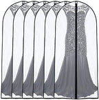 Garment Bags for Hanging Clothes 24'' x 60'' (Set of 6) Coat Covers for Closet Foldable Washable Dress Bags for Hanging Clothes for Long Dress Dance Costumes Suits Gowns Coats by UOUEHRA