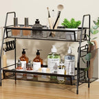 VITVITI 2 Tier Bathroom Countertop Organizer, Vanity Storage Shelf, Black by VITVITI