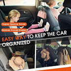 Car Headrest Hooks for Purses and Bags, Upgraded 2 in 1 Cars Back Seat Head Rest Hanger Vehicle Leather Organizer Storage Holder Hook Matching Cars Interior, 2-Pack, Black - Image 6