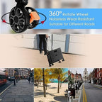 Foldable Utility Cart Folding Portable Rolling Crate Handcart Shopping Trolley Wheel Box with Lid Wear-Resistant Noiseless 360°Rotate Wheel for Travel Shopping Moving Storage Office Use (Black) - Image 4