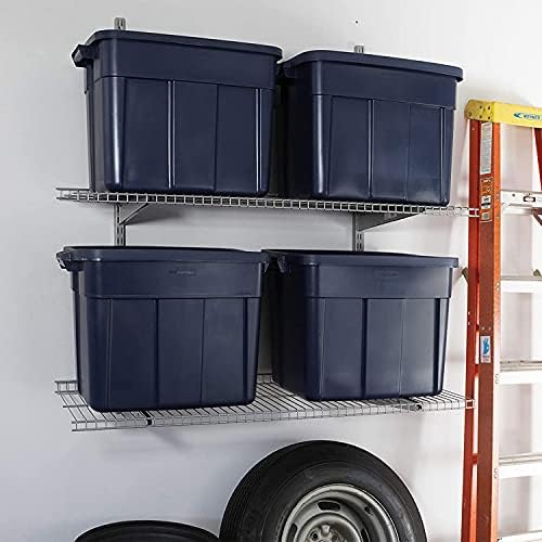 Rubbermaid Roughneck Tote Durable 18 Gallon Stackable Plastic Storage Containers with Lids and Easy Carry Handles, Pack of 6, Black/Cool Gray - Image 2