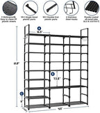 Mavivegue 9-Tier Metal Shoe Rack - Holds 50-55 Pairs, Tall Storage Shelf for Shoes, Boots, Entryway, Closet, Garage - Image 2
