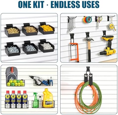 34PCS Slatwall Accessories Set: Baskets, Hooks Set, Screw Bins - Image 6