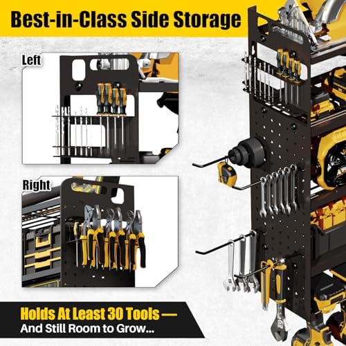 Large 5-Tier Power Tool Organizer Wall Mount, 320lb Capacity, 34'' Wide - Image 6