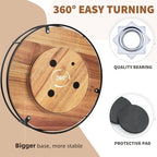 12" Acacia Wood Lazy Susan,360° Lazy Susan for Countertop or Dining Table - Image 4