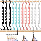 12-Pack-Closet-Organizers-and-Storage,Clothes-Organizer-Hangers for Heavy Clothes Sturdy Home Closet Organization and Storage,College-Dorm-Room-Essentials for Girls,Cloth-Storages-Space-Saving-Hangers by HZZILEY