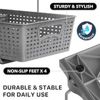 Simple Houseware 2 Tier Pull-Out Sliding Drawer Under Sink Storage, Gray - Image 5