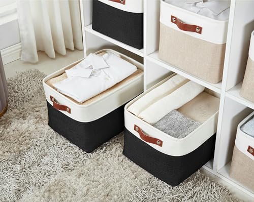 DECOMOMO Storage Bins, Large Fabric Storage Baskets for Shelves 4 Pack - Image 5