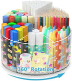 Acrylic Pen Holder for Desk Organizer Holder with 2 Adhesive DIY Stickers by Wawocs