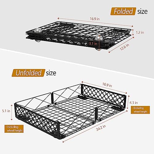 NADAMOO Under Bed Storage with Wheels, Low Profile Rolling Organizer Bins - Image 2