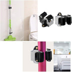 Broom Holder Wall Mount 10 Pack Heavy Duty Metal Mop Broomstick Shovel Handle Hanging Clips Clamp Organizer Hanger Rack Gripper Black - Image 5