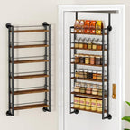 IBUYKE Over the Door Spice Organizer,Door or Wall Mount,Brown TLJ028H by IBUYKE