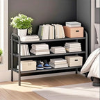 Expandable 3-Tier Shoe Rack for Closet & Entryway, Metal Shoe Organizer - Image 6
