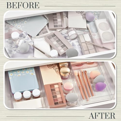 STORi SimpleSort 3-Piece Stackable Clear Drawer Organizer, 12" x 6" x 2" - Image 6
