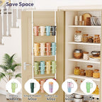 SWTYMIKI 4-Tier Water Bottle Organizer – Over the Door Stanley Cup Holder, Cup Organizer for Door or Wall Mount Option, Stanley Accessories for Pantry, Dorm, Office, RV Use, White - Image 2