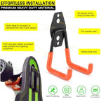 2 Pack Heavy Duty Garage Hooks Storage Organizer Wall Mount Power and Garden Tool Hangers, for Hanging Ladders, Ropes, Hose, Bulk Items - Image 2