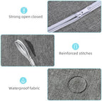 KEEPJOY 2Pack Space-Saving Hanging Laundry Bag, Door Laundry Hamper with 2 Different Types of Hooks, 30x20 Inch Oxford Fabric Laundry Storage Bag for Dirty Clothes (Grey-2Pack) - Image 2