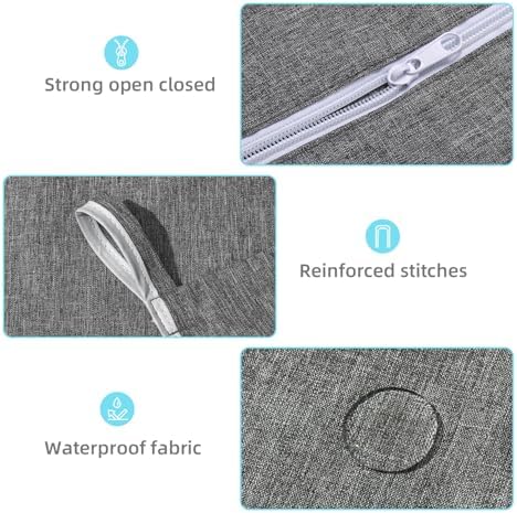 KEEPJOY 2Pack Space-Saving Hanging Laundry Bag, Door Laundry Hamper with 2 Different Types of Hooks, 30x20 Inch Oxford Fabric Laundry Storage Bag for Dirty Clothes (Grey-2Pack) - Image 2