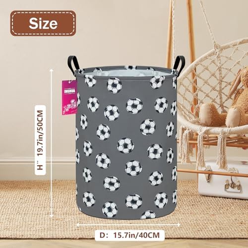 Football Fabric Storage Bin Nursery Organizer Basket - Image 2