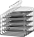 Pants Hangers 9 Pieces,5 Tier Closet Organizers and Storage Clothes Hanger,Hangers Space Saving with Swing Arm,Multiple Metal Hanger Clothes Organization for Pants Trousers Jeans Leggings Slacks by FEASTEERY