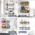 Liuoud 10 Pack Shower Caddy for Inside shower, Black Bathroom Storage Decor - Image 3
