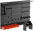 TORACK Metal Pegboard Wall Organizer 24x48 in, Tool Storage Pegboard, Black by TORACK