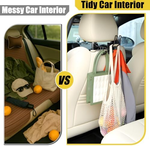 Hard Hat Holder for Truck Car Helmet Organizer, Triple Hooks, Black, 2 Pcs - Image 5