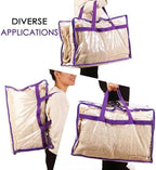 Blanket Storage Bags 4 Pack 60L Clothes Comforter Bedding Container Purple - Image 5
