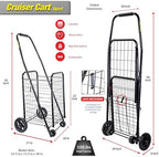 dbest Products Cruiser Cart Sport, Foldable Grocery Cart on Wheels,Multi-Use Collapsible Folding Laundry Basket with Wheels - Image 4
