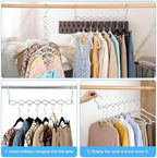 Space Saving Hangers 10Pcs 360 Rotating 8-Hole Diamond Rack - Image 3