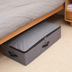 AMJ Large Under Bed Storage Containers, 3 Pack Closet Organizers Bins, Foldable Closet Organizers Storage for Blankets, Towels, Comforter, Sweaters, Linen Sheets, Wrapping Paper (Black Grey) - Image 2