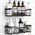 Shower Caddy 2 Pack,Adhesive Shower Organizer for Bathroom Storage&Home Decor&Kitchen organizers and storage,No Drilling,Large Capacity,Rustproof Stainless Steel Bathroom Organizer,Bathroom Decor Sets by EUDELE