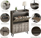 ChooChoo Shoe Storage Cabinet with 2 Flip Drawers and Deodorizer - Image 5