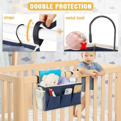 Lilithye Bedside Caddy, Bedside Storage Bag Hanging Organizer for Bunk Bed - Image 4
