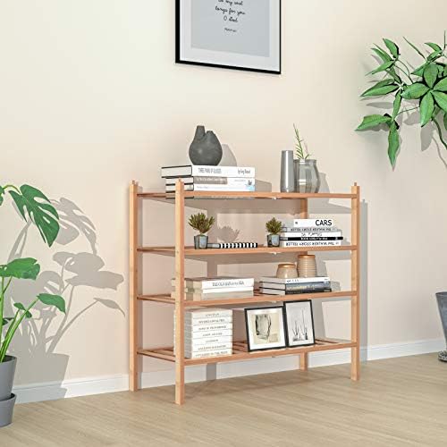 Dranixly Shoe Rack, 2-Tier Bamboo Stackable Shelf Storage Organizer, Stand for Closet, Entryway, Hallway, Bathroom and Living Room（Natural） - Image 7