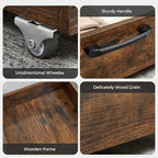 TIOPGHAD 2-Pack Under Bed Storage Drawers Organizer with Wheels, Brown - Image 6