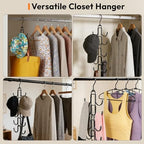 Hat Organizer for Closet, Baseball Caps Rack with 10 Hooks - Image 5