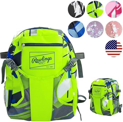 Rawlings Remix Backpack Equipment Bag | T-Ball & Youth Softball | Multiple Colors by Unknown