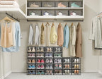 SIMPDIY Clear Shoe Storage Boxes, Stackable Shoe Organizer for Closet | 12 Pack, Magnetic Door, Aromatherapy Stick, for Size 10, Plastic, Shoe Rack for Closet, Entryways, Under-bed Storage - Image 2