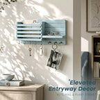 Rebee Vision Key Holder Wall Mount with Mail Slot for Room Decor, Blue - Image 4
