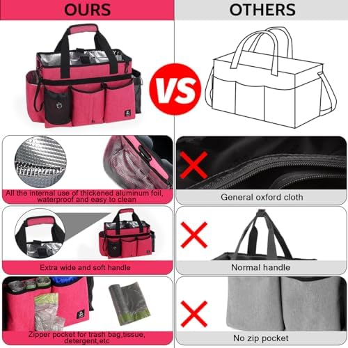 Large Cleaning Caddy Bag Built-in hard plastic sheet Aluminum foil lining - Image 2